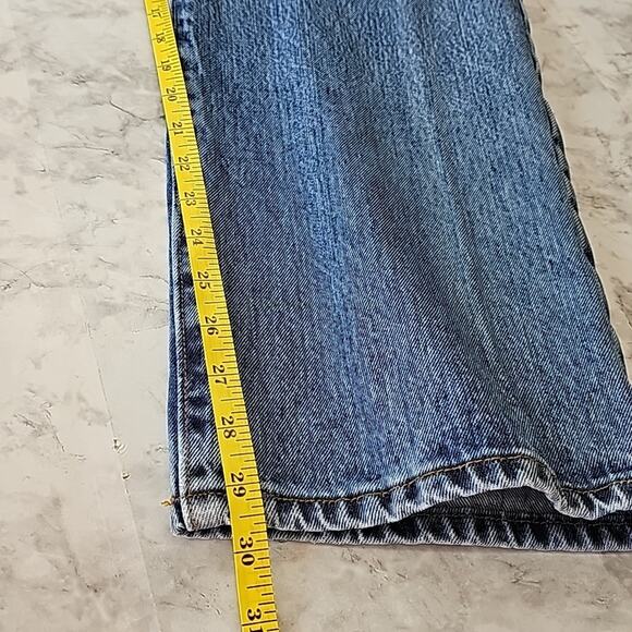 Vintage Levi's 501 Mens Sz 38X30 Blue Button Fly Leather Patch Y2K 90s Jeans - Picture 9 of 11